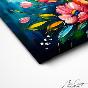 TABLEAU TRIPTYQUE FLEURS Alessio Cacciatore