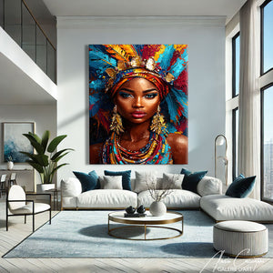 Tableau Femme Africaine Contemporain