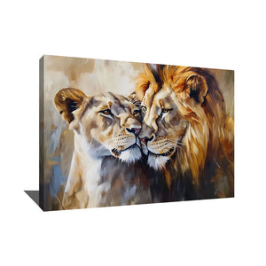TABLEAU COUPLE LION