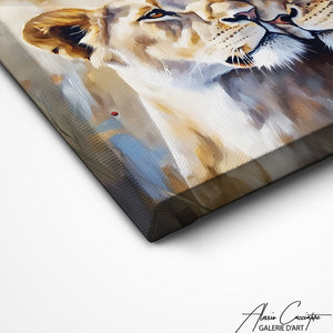 TABLEAU COUPLE LION Alessio Cacciatore