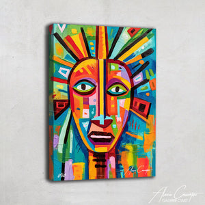 tableau visage abstrait