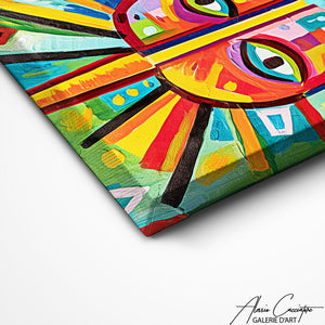 TABLEAU ABSTRAIT VISAGE Alessio Cacciatore