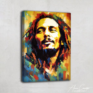 portrait peinture bob marley