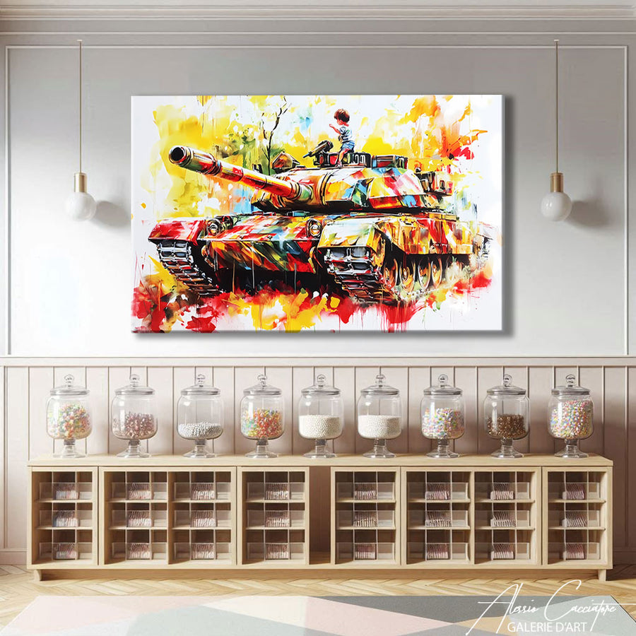 TABLEAU ABSTRAIT POP ART – mise en situation