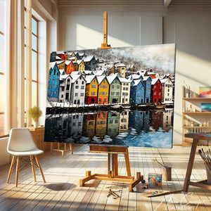 TABLEAU PAYSAGE ENNEIGÉ Alessio Cacciatore