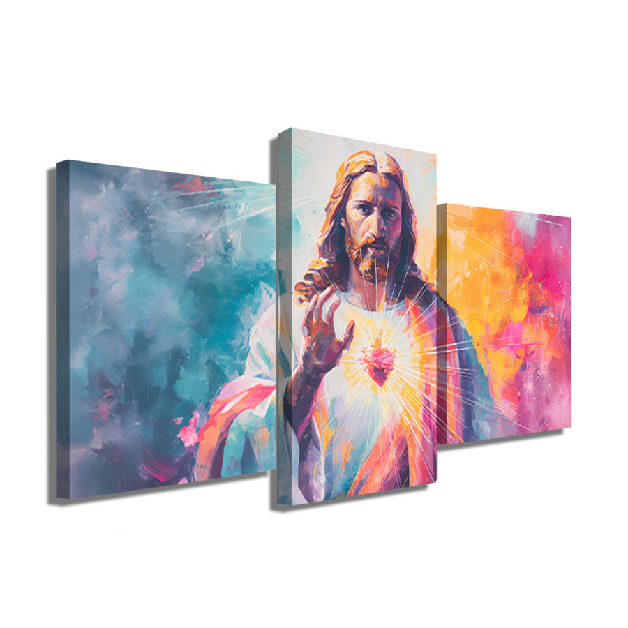 TABLEAU TRIPTYQUE JESUS