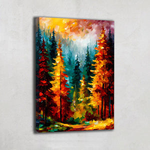 TABLEAU FORET DE PINS AlessioCacciatore