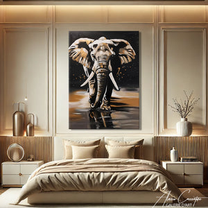 Peinture éléphant coloré