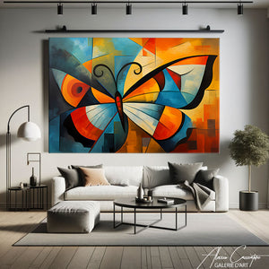 tableau papillon vintage