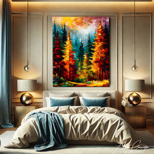 TABLEAU FORET DE PINS AlessioCacciatore
