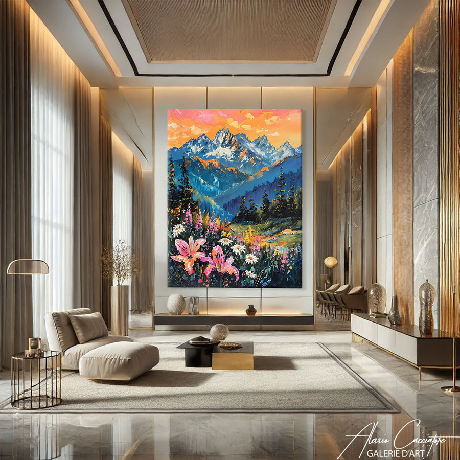 Tableau Peinture Huile Montagne
– mise en situation
