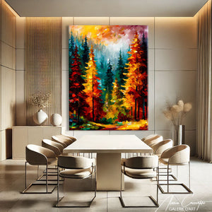 TABLEAU FORET DE PINS AlessioCacciatore