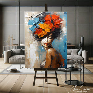 tableau portrait femme abstraite