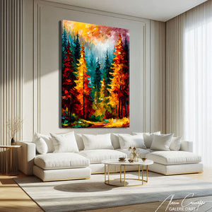 TABLEAU FORET DE PINS AlessioCacciatore