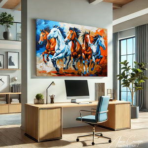 Tableau cheval plage