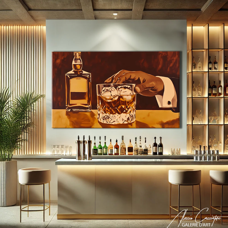 Tableau Whiskey Vintage – mise en situation