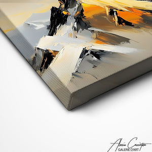 TABLEAU DORÉ CONTEMPORAIN MONTAGNE Alessio Cacciatore