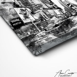 TABLEAU TIME SQUARE NOIR ET BLANC Alessio Cacciatore