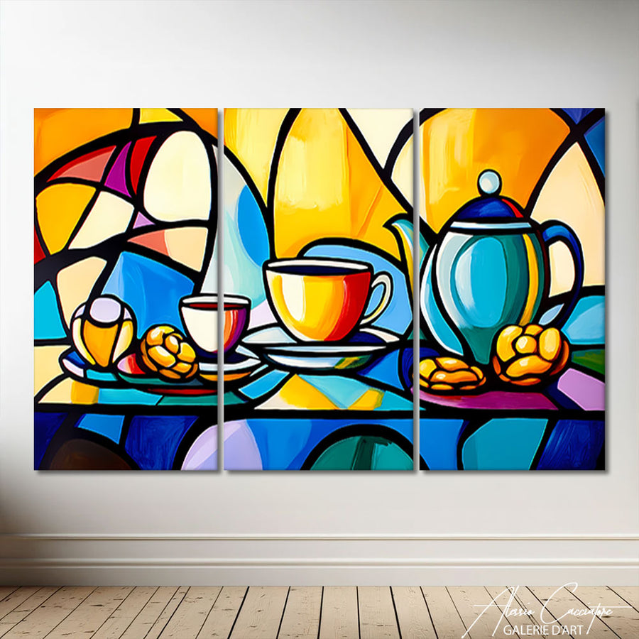 Tableau Triptyque Cuisine – mise en situation
