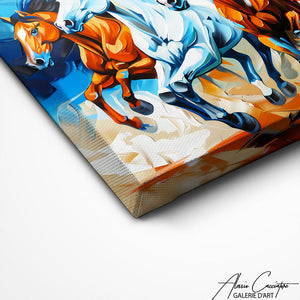 TABLEAU CHEVAUX COLORÉS Alessio Cacciatore