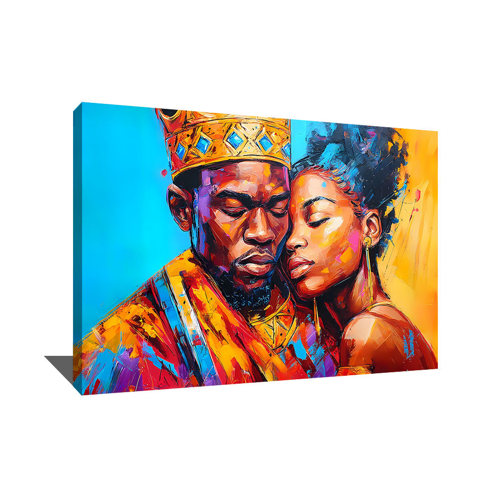 AFRICAN COUPLE PAINTING