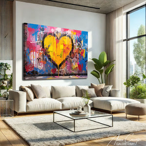 TABLEAU STREET ART COEUR