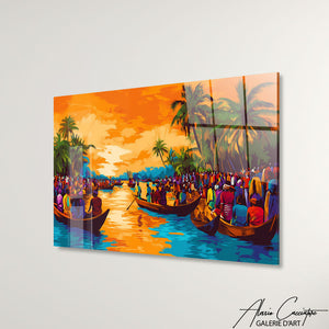 TABLEAU AFRIQUE PIROGUES AlessioCacciatore
