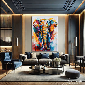 Peinture éléphant