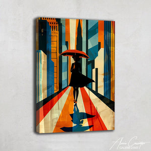 TABLEAU ART DÉCO SILHOUETTE FEMME Alessio Cacciatore