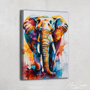 Peinture Éléphant Coloré