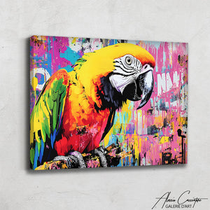 Tableau Perroquet Street Art