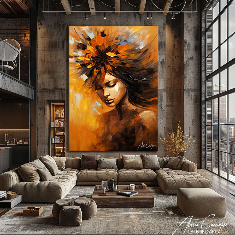 Tableau Femme Abstrait – mise en situation