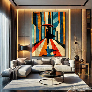 TABLEAU ART DÉCO SILHOUETTE FEMME Alessio Cacciatore