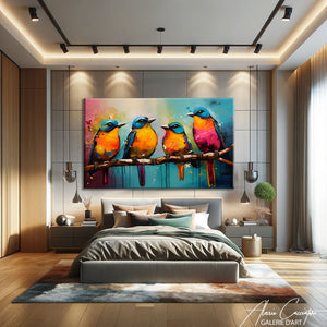 Tableau Oiseaux Colorés