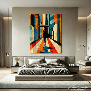 TABLEAU ART DÉCO SILHOUETTE FEMME Alessio Cacciatore