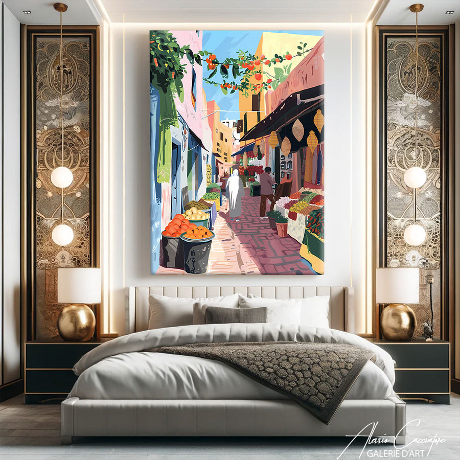 Peinture orientale Maroc – mise en situation