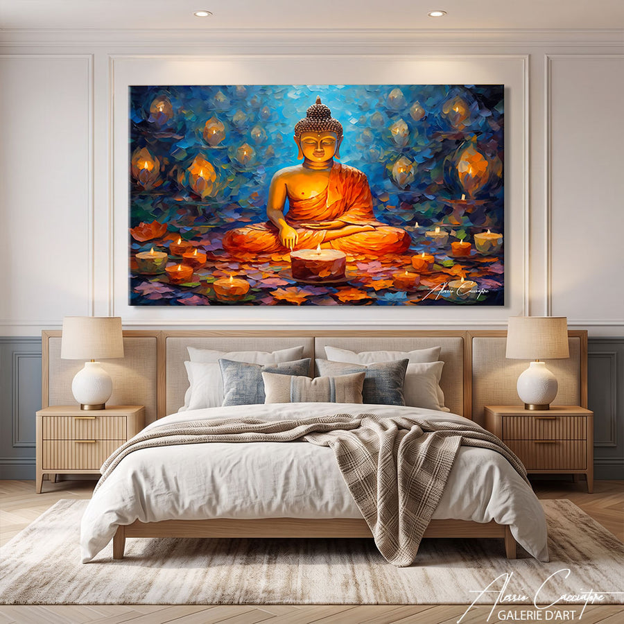 tableau bouddha peinture – mise en situation