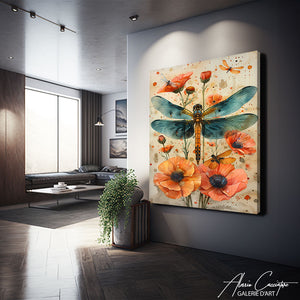 Tableau avec Libellule