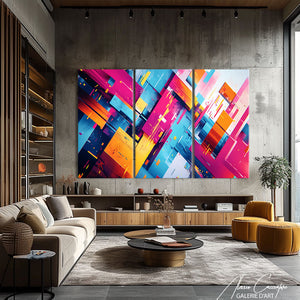 Tableau Triptyque Contemporain