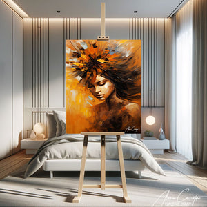 Tableau Portrait Femme Abstrait