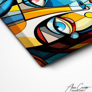 TABLEAU VISAGE CUBISTE Alessio Cacciatore
