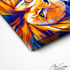 TABLEAU TÊTE DE LION COULEUR Alessio Cacciatore