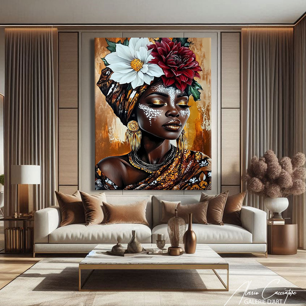 TABLEAU TÊTE AFRICAINE
