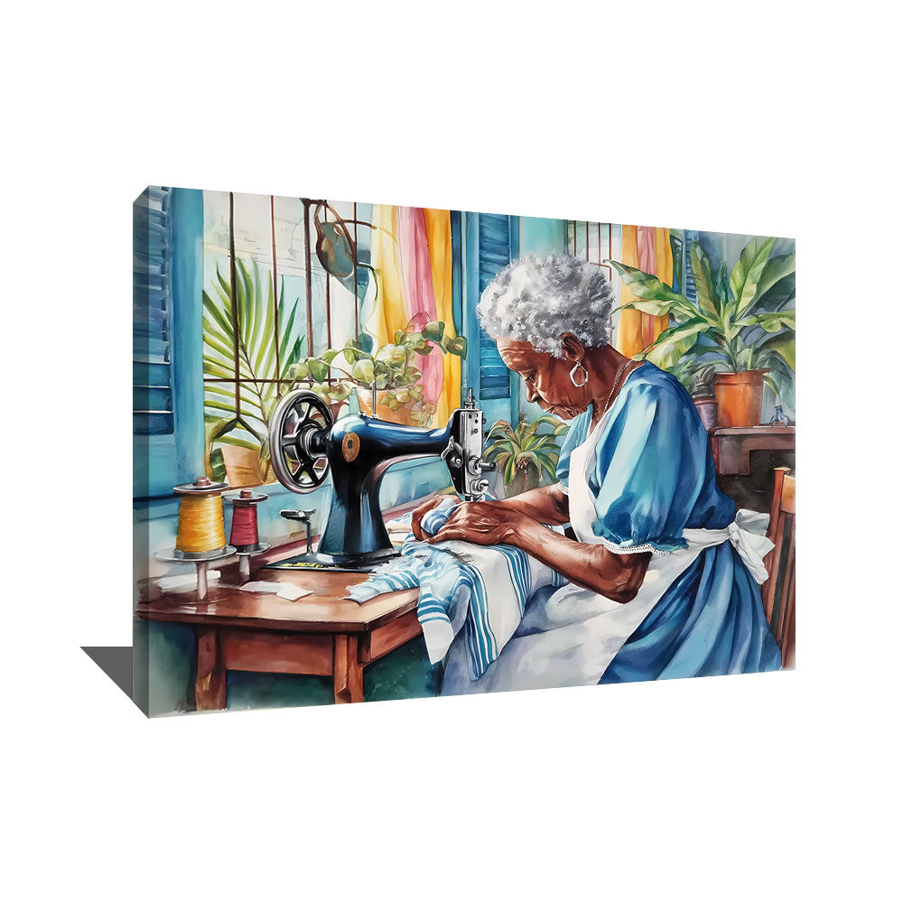 TABLEAU FEMME AFRICAINE HUILE