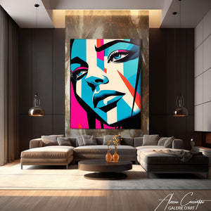 tableau pop art visage