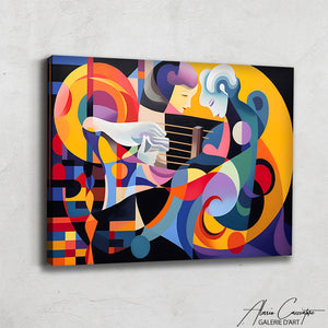 tableau cubisme colore