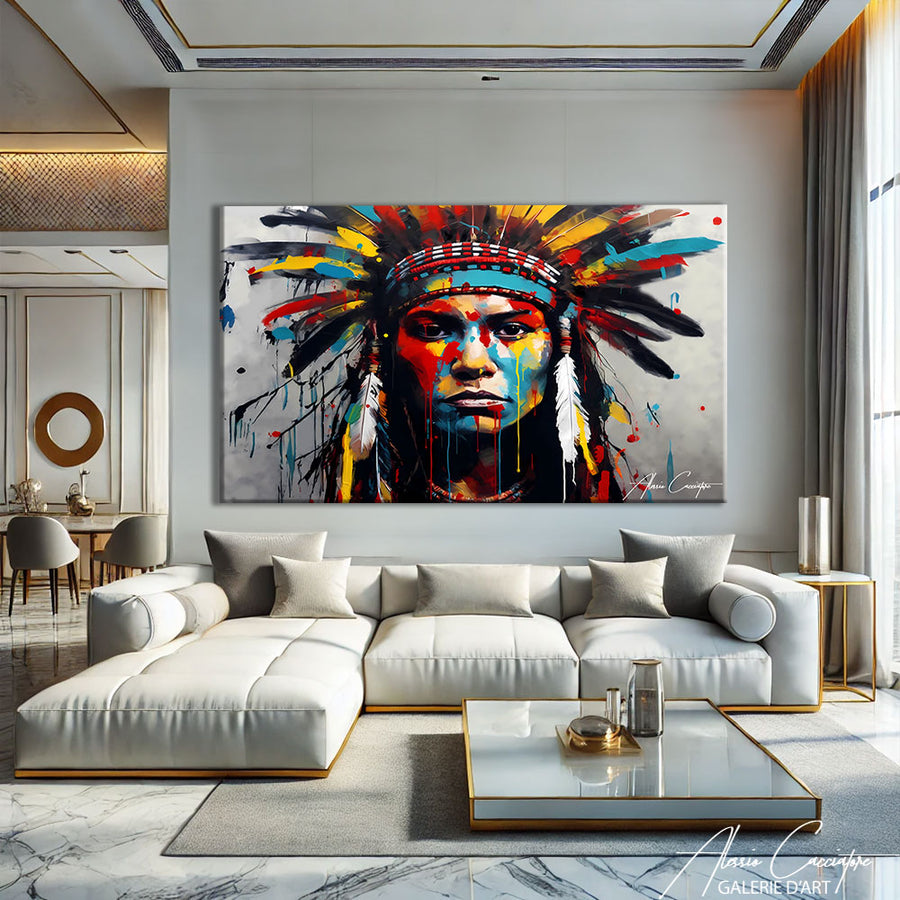 Tableau Tete Indien – mise en situation