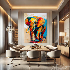 Toile éléphant Moderne