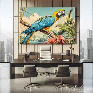 TABLEAU TROPICAL PERROQUET Alessio Cacciatore