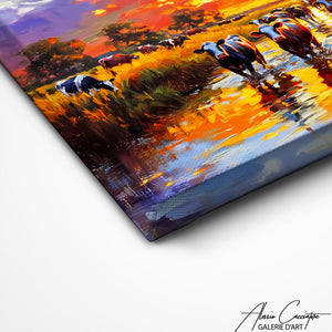 Art Mural Avec Des Vaches